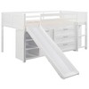 NicBex Twin Size Loft Bed Low Pine Bed Frame with Drawers, Shelves, Slide, Ladder and Full Length Guardrail, No Box Spring Required - 3 of 4