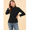 INSPIRE CHIC Women's Mock Neck Ruffle Work Office Cotton Pleated Button Up Shirt - 2 of 4