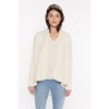 JENNIE LIU Women's 100% Pure Cashmere 4-ply Cable-knit Drape-front Open Cardigan Sweater - 3 of 3