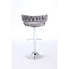 PAGED Bar Height Stools Set of 2 Adjustable Velvet Swivel Counter Stool, Dining Chair with Back and Chrome Footrest for Bar, Kitchen - 2 of 4
