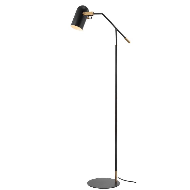 58.5&#34; Metal Eugenio Floor Lamp (Includes LED Light Bulb) Black - JONATHAN Y, 1 of 7