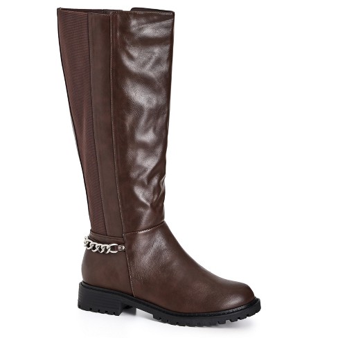 plus size brown boots