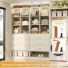 Aheaplus Closet Organizer with 3 Drawers,  Freestanding Wardrobe System with Shoe Shelf - 2 of 4