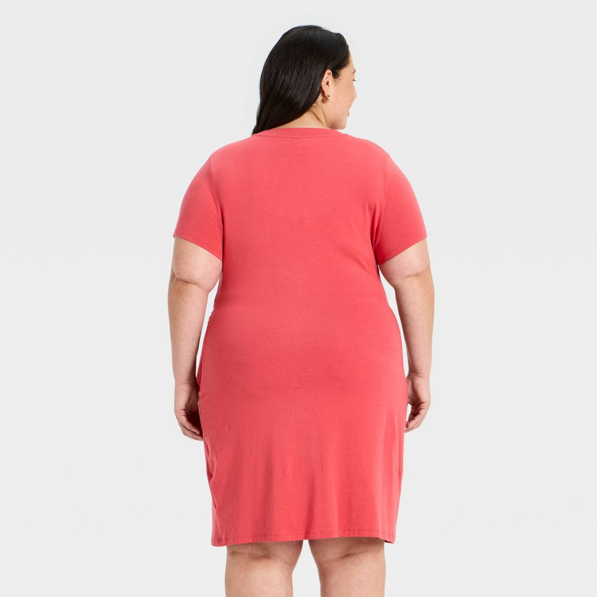 Women's Short Sleeve Tie-Front Knit Mini Dress - A New Day™ - thumbnail 2