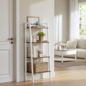 VASAGLE 4-Tier Ladder Shelf Bookshelf Bookcase Furniture Storage Rack Shelves - 1 of 4