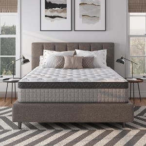 QingMoon Mattress in a Box, Hybrid Cooling Gel Memory Foam and Diamond Innerspring Mattress, Pressure Relief and Motion Isolation for Bedroom - 1 of 4