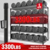 Heavy Duty 5-Tier Wire Shelving Unit 3300LBS, 82.6"H x 59"W Metal Storage Rack with Wheels, Adjustable Garage Shelves - 4 of 4