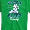 Men's - Peanuts - Peanuts Sleep Society Short Sleeve Graphic T-Shirt - 2 of 4