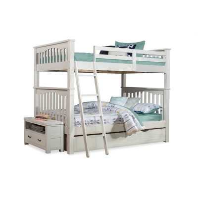 Full Highlands Harper Bunk Bed with Trundle White - Hillsdale Furniture
