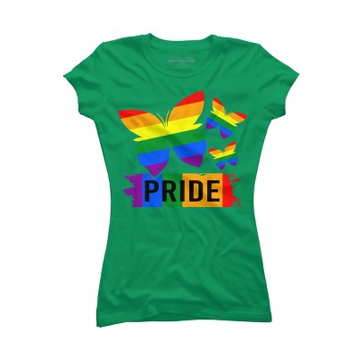 Adult Design By Humans Rainbow Butterflies Rainbow Pride By dnlribeiro88 T-Shirt