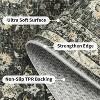 9x12 Green Large Washable Area Rug, Vintage Oriental Floral Carpet, Ultra-Thin Soft Low Pile Non-Slip Non-Shedding Floor Mat for Bedroom, Office - 3 of 4