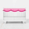 Bacati - Mix n Match Chevron/Dots Long Crib Rail Guard Cover Pink - 2 of 4