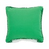 C&F Home Christmas Peek-A-Boo Santa on Green Background Small Petite Accent Hooked Throw Pillow, 8" x 8" - 4 of 4