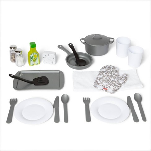 Let's Play House! Stainless Steel Pots and Pans Play Set