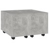 Clihome Modern Sonoma Oak Extendable Table, Sleek Coffee Table with Wheels and Discreet Storage Compartment - 4 of 4