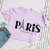 Simply Sage Market Paris France Eiffel Tower Boxy Crop Top - 3 of 4