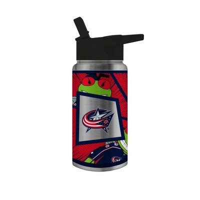 NHL Columbus Blue Jackets Mascot Mini Thirst Hydration Bottle - 14oz
