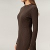 Anna-Kaci Women's Long Sleeve Ribbed Knit Mini Dress with Contoured Textured Paneling and Stretch Fit for a Flattering Silhouette - 3 of 4