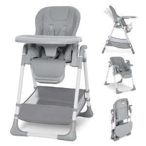 Kinder King Foldable High Chair for Babies & Toddlers, Adjustable Height, Recline, Storage Basket, Double Trays, Easy to Clean - 1 of 4