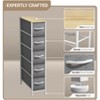 Sorbus 5 Drawers Narrow Dresser with Steel Frame, Wood Top & Easy Pull Fabric Bins for Small Spaces, Closets, Bedrooms, Bathrooms & Laundry - 3 of 4