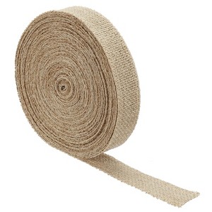 Unique Bargains DIY Crafts Party Decoration Soft Burlap Fabric Wired Ribbon - 1 of 4