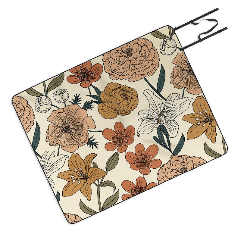 Emanuela Carratoni Spring Floral Mood Picnic Blanket - Deny Designs, 1 of 4
