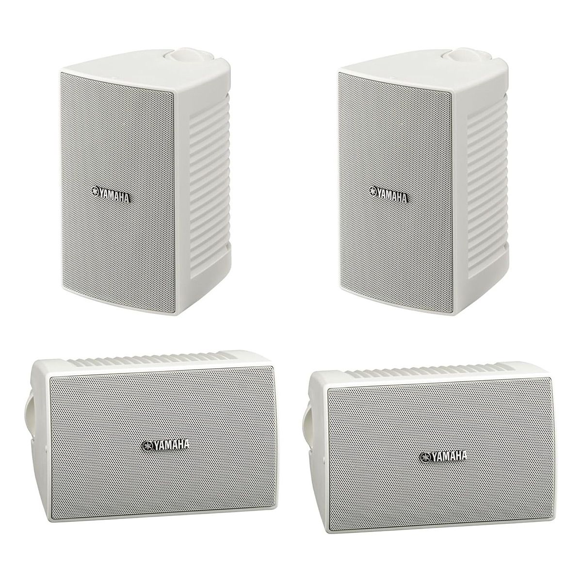 Yamaha NS-AW194 All-Weather Outdoor Speakers Bundle - 4 Pack (White)