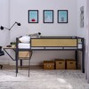 Loft Bed Twin Size With LED Lights, Heavy Duty Metal Twin Bed Frame With Desk, Storage Space, Ladder & Safety Guardrail, No Box Spring Needed - 4 of 4