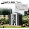 MOEPISY 5X3 Feet Dark Grey Outdoor Storage Shed With Aluminum Alloy Frame With Base - 2 of 4