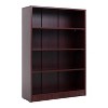 Fontoi Decorative Bookshelf, 4 Tier Office Bookcase, Adujustable Modern Wood Bookshelf for Living Room Bedroom Classroom Library, Brown, 11.6"*33"*48" - 4 of 4
