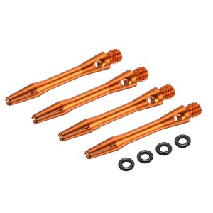 Unique Bargains 2BA Thread Aluminum Dart Shafts with Rubber Rings for Steel Tip 4 Pcs - 1 of 4