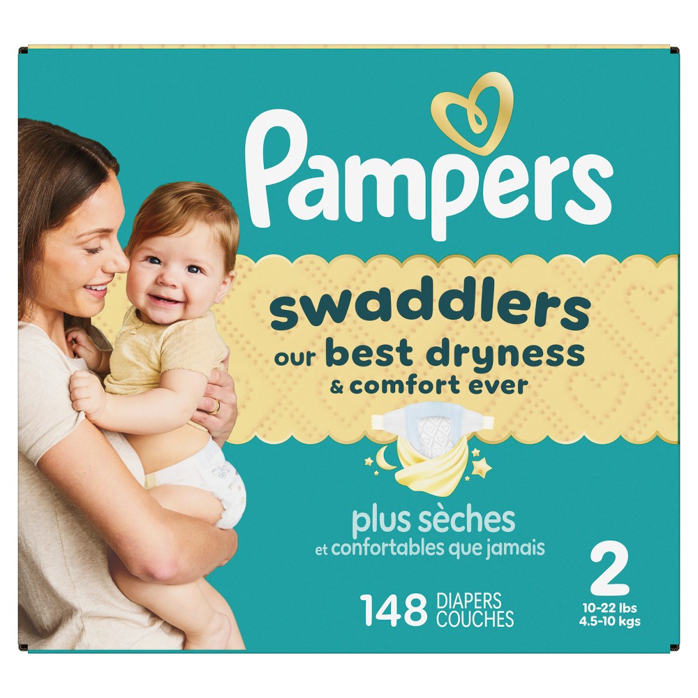 Photos - Nappies Pampers Swaddlers Sensitive Disposable Diapers - Size 2 - 148ct 