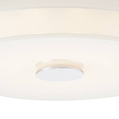 Clarival 12.5" Chrome LED Flush-Mount Ceiling Light with Acrylic Diffuser