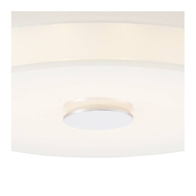 Possini Euro Design Clarival Modern Ceiling Light Flush Mount Fixture 12 1/2" Wide Chrome Dimmable LED Clear Ring White Acrylic Diffuser for Bedroom, 3 of 9
