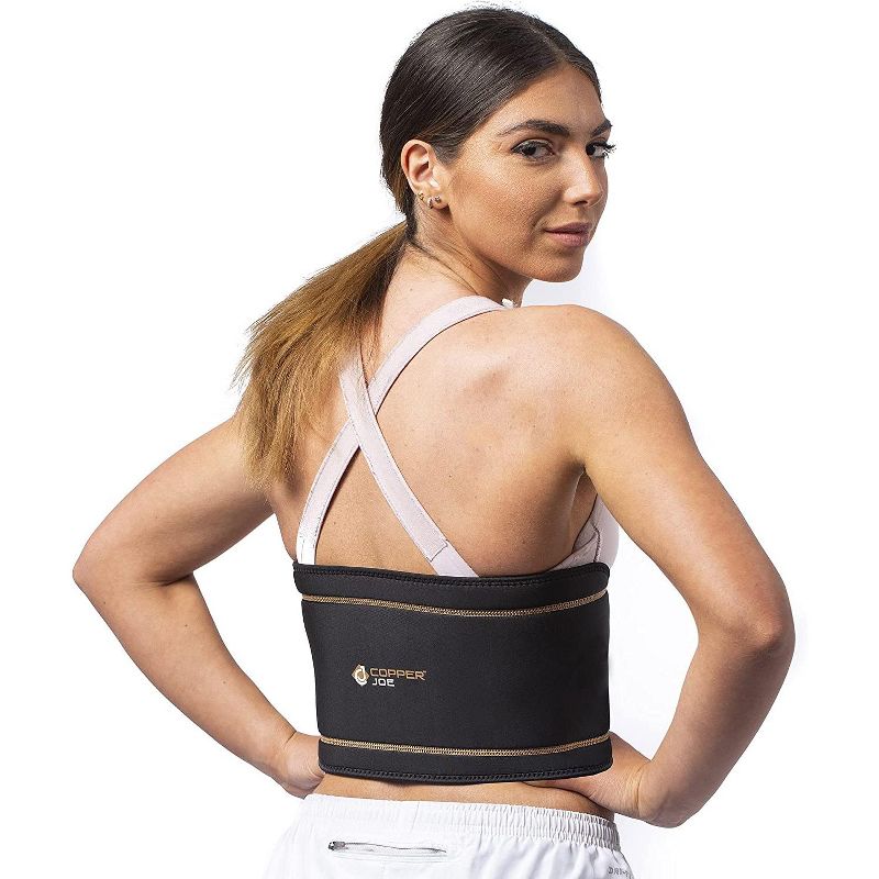 Copper Joe Back Brace for Lower Back Pain Relief, Back Support Belt Men and Women With Adjustable Black Velcro Lumbar Support Belt for Sciatica, 3 of 7