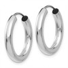Black Bow Jewelry 3mm x 20mm 14k White Gold Polished Endless Tube Hoop Earrings - 2 of 4