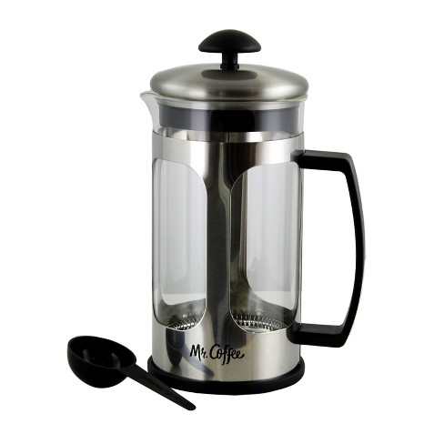 Mr. Coffee 32 Ounce Cafe Oasis Quart Glass Body French Press Coffee Maker