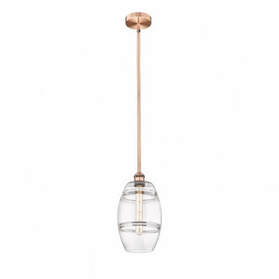 Vaz - 1 Light Stem Hung Mini Pendant In Industrial Style-9.38 Inches Tall and 8 Inches Wide