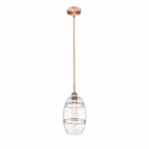 Vaz - 1 Light Stem Hung Mini Pendant In Industrial Style-9.38 Inches Tall and 8 Inches Wide - 1 of 1