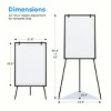 INFURNIC Whiteboard Easel Magnetic White Board Dry Erase Porbable Boards Height Adjustable with Stand for School Office Home, Black, 27.6"*1.57"*65.4" - 3 of 4