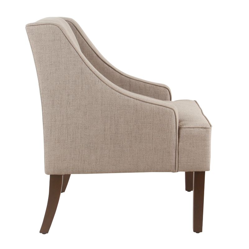 Classic Solid Swoop Arm Accent Chair - Homepop, 3 of 7