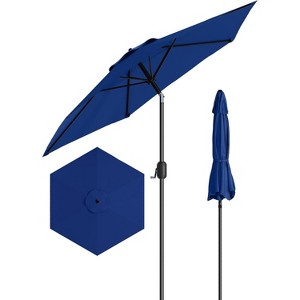 10FT Outdoor Patio Umbrella, Market/Table Umbrella with Push Button Tilt and Crank - 1 of 4