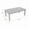 Covers&All Studio 44 in L Rectangle Coffee Table, Gunmetal Wicker Finish, 44 x 24 x 17 - 4 of 4