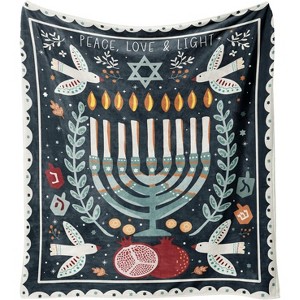 Lomsoe Christmas Throw Blanket, Winter Xmas Holiday Festival Cute Plaid Snowman Santa Gingerbread Blanket for Women Men. - 1 of 4