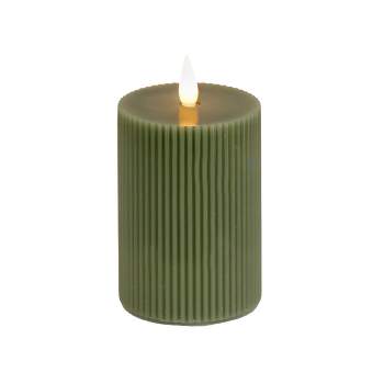 8" HGTV LED Real Motion Flameless Green Candle Warm White Lights - National Tree Company