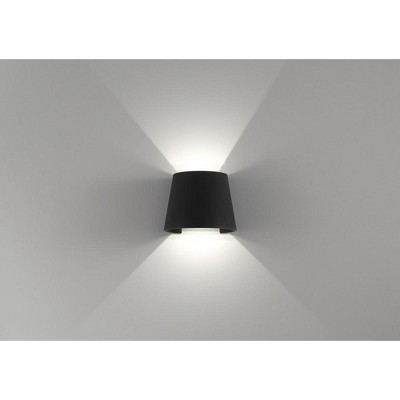 Black Aluminum Cone LED Outdoor Wall Sconce