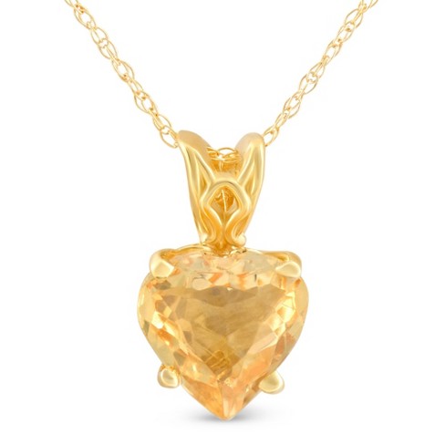 Citrine deals heart pendant