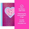 Yoobi Composition Book 7.5"x9.75" Wide Ruled with Pen Barbie Logo, School Supplies - 2 of 4