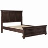 Merax Traditional Town and Country Style Pinewood Queen Bed with Decorative Fretwork and Grooved Panels - 3 of 4