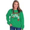 Festive Holiday Christmas Cheer Squad Women Crewneck Sweatshirt Brisco Brands - 4 of 4